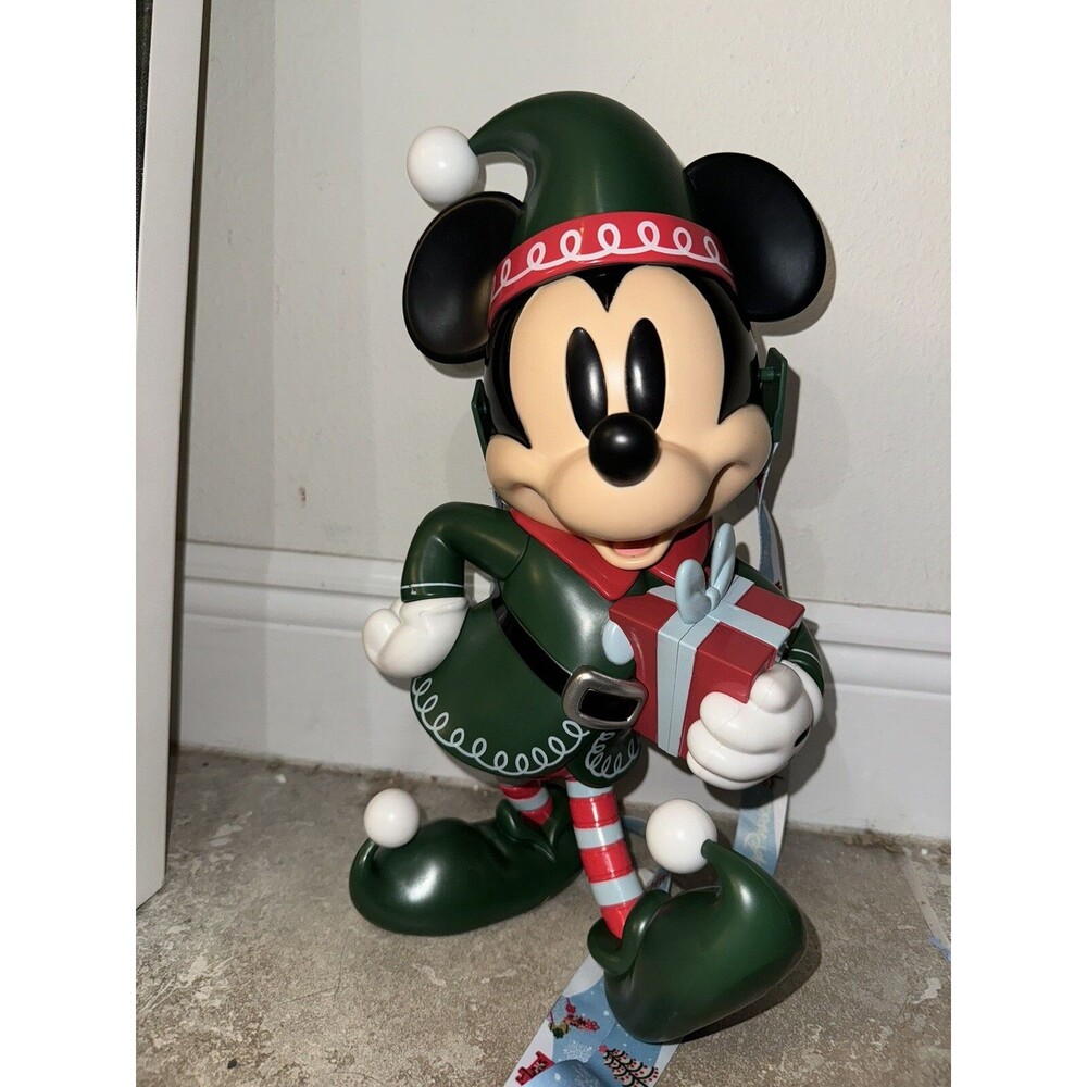 2024 Disney Parks Mickey Elf Popcorn Bucket Very Merry Christmas Party New